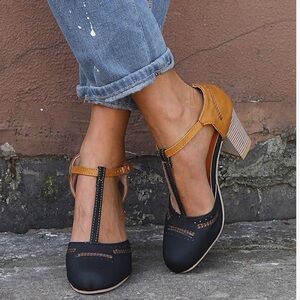 Brand new in Bag Harper & Lane COLLEEN -‎ T-STRAP BLOCK HEELS Size 40